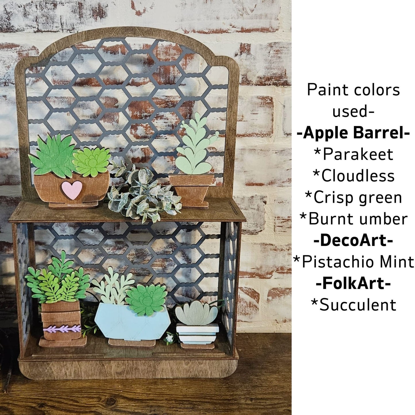 DIY Succulent Shelf Sitter Blank, Tiered Tray Decor