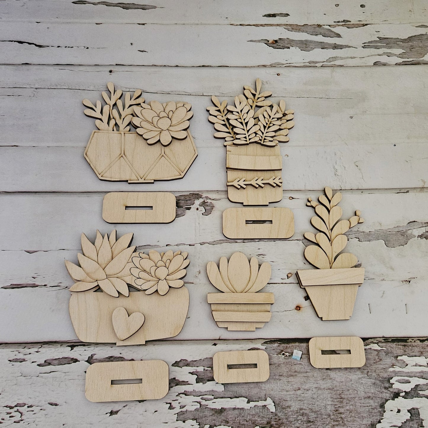 Succulent Gnome shelf sitter wood blank diy, Succulent tiered tray blank decor, Plant decor, DIY, Plant Shelf Sitter, Succulent diy kit