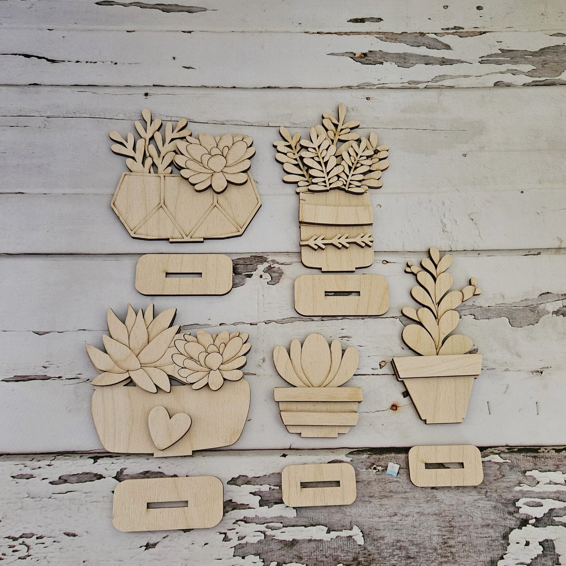 Succulent Gnome shelf sitter wood blank diy, Succulent tiered tray blank decor, Plant decor, DIY, Plant Shelf Sitter, Succulent diy kit