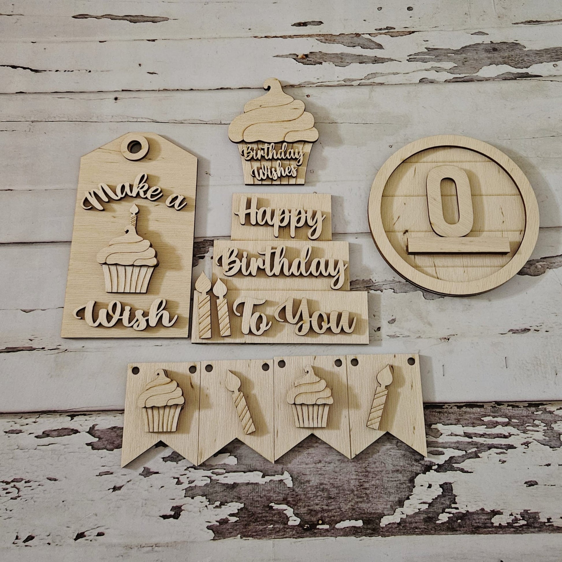Birthday tiered tray decor blank. Make your own tiered tray bundle. Birthday Tier decor, Birthday decor, Colorful mini signs, Tier tray kit
