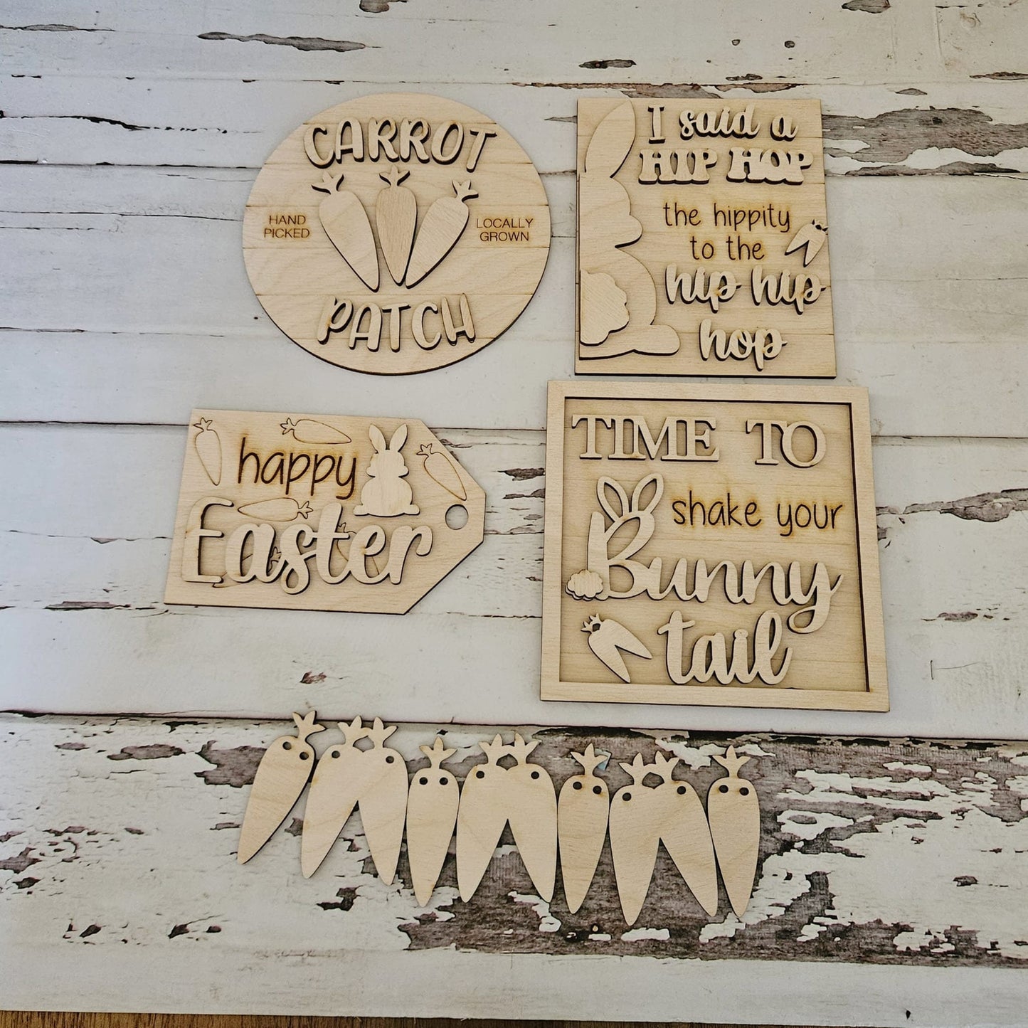 Easter tiered tray decor blank. Make your own tiered tray bundle. Spring Tier decor, Easter decor, Colorful mini signs, Tier tray kit, DIY