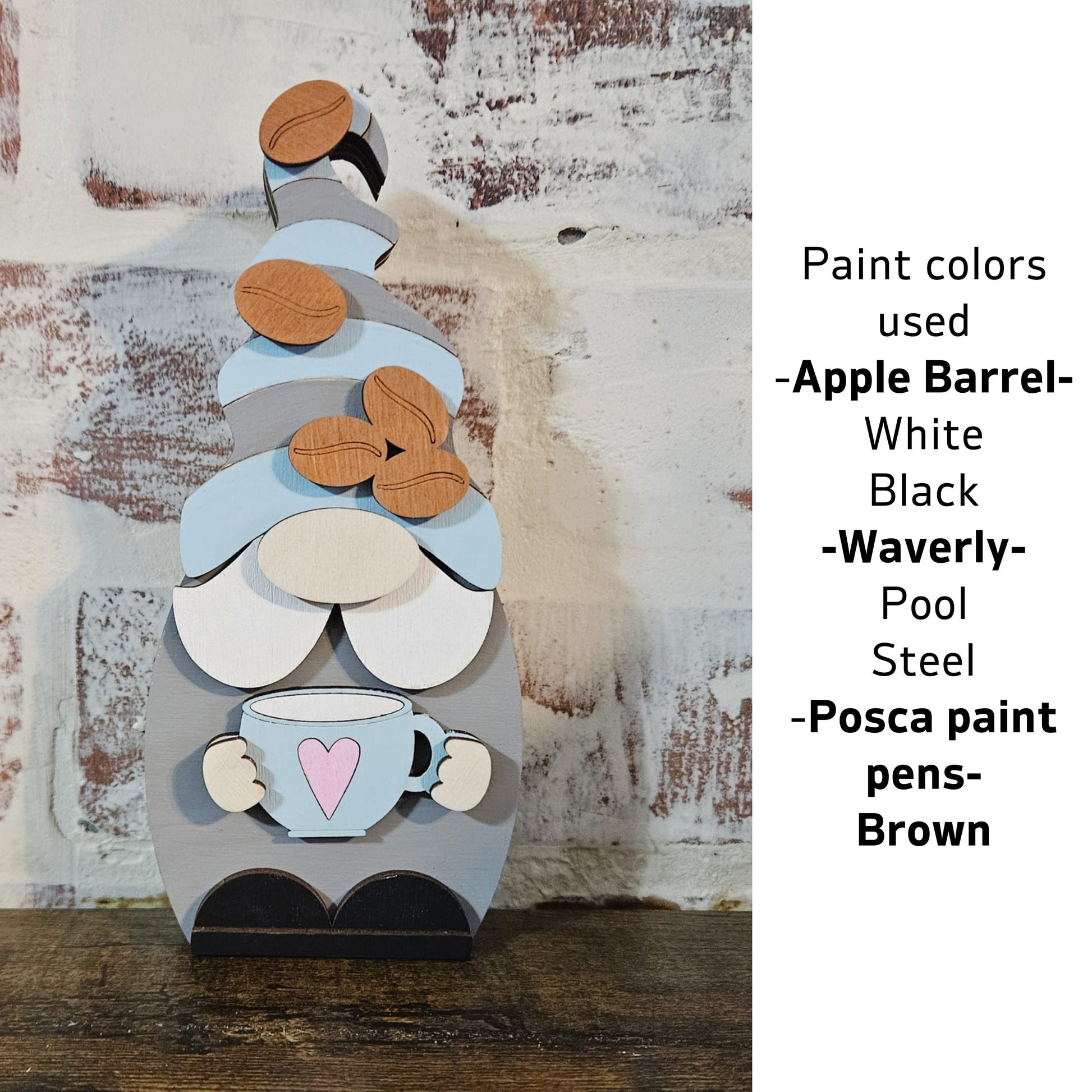 Coffee Gnome shelf sitter wood blank diy, Coffee tiered tray blank decor, Coffee bar decor, gnome DIY, Kitchen Shelf Sitter - LaserOnTheHill