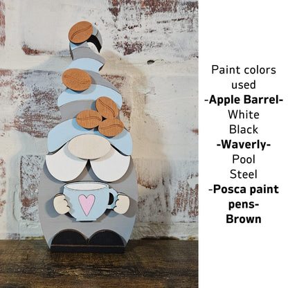 Coffee Gnome shelf sitter wood blank diy, Coffee tiered tray blank decor, Coffee bar decor, gnome DIY, Kitchen Shelf Sitter - LaserOnTheHill