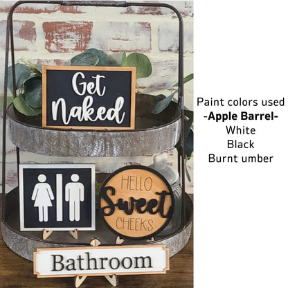 Bathroom Tiered tray blank set, Tiered Tray Blank, Home Tiered Tray, Bathroom Tiered Tray, DIY Tier Tray, Home Tray Decor - LaserOnTheHill