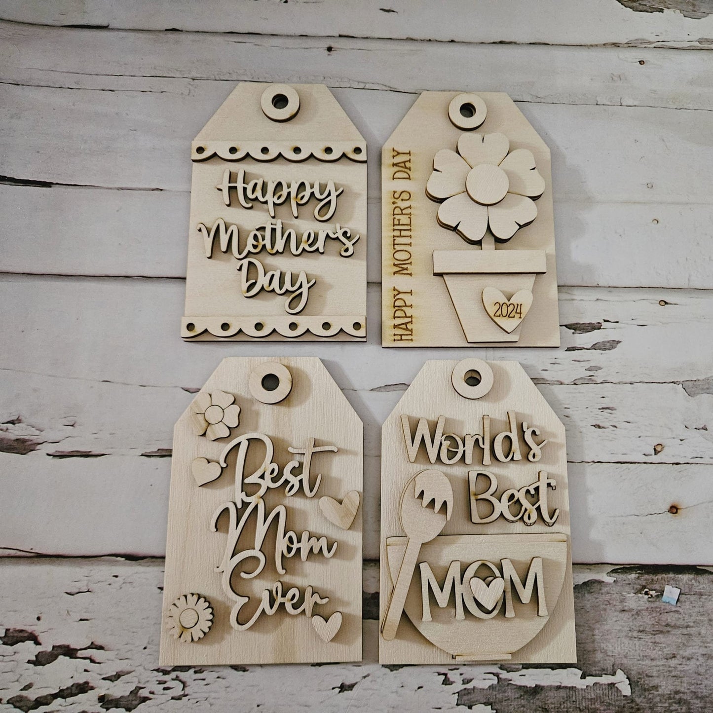 Mother's Day blank ornament kit - Mother's Day craft kit - Mother's Day wood blanks - Gift for Mother's Day - Mother's Day activity1699582272