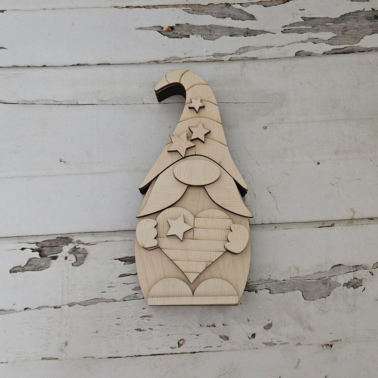 DIY 4th of July Gnome, Patriotic Tiered Tray Decor (Unpainted)