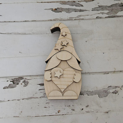 DIY 4th of July Gnome, Patriotic Tiered Tray Decor (Unpainted)