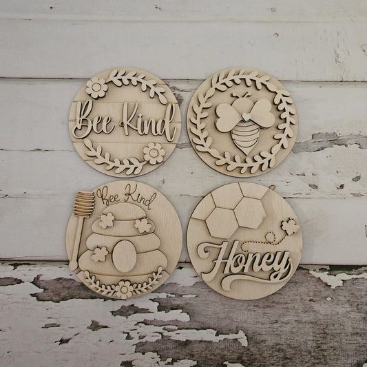 Summer honey bee interchangeable signs - Diy summer home decor - diy honey bee tiered tray decor - Make your own bee decor -diy Wood blank1721188369