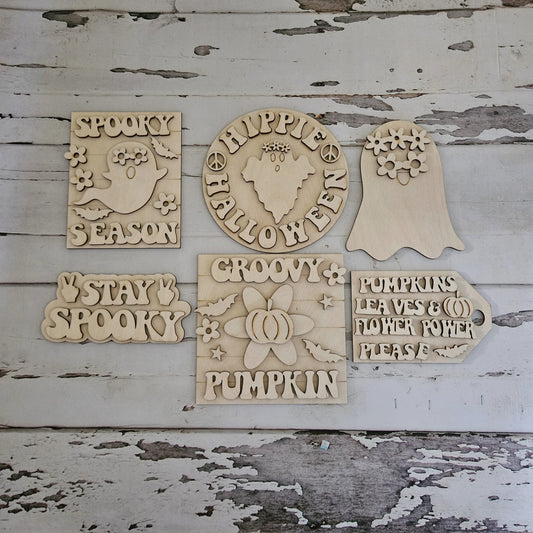 Halloween Tiered Tray Decor Bundle, DIY Wood Craft Blanks
