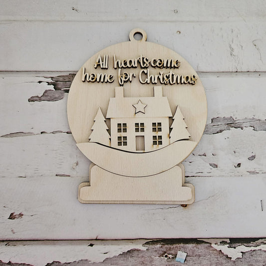 DIY Wooden Christmas Ornament Coloring Kit, Kids Activity