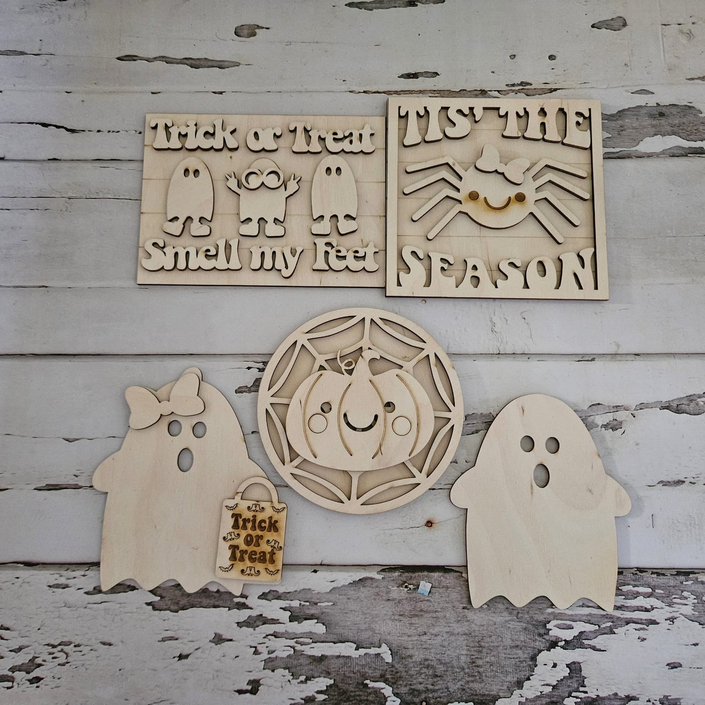 Halloween tiered tray decor bundle, Halloween tiered tray blanks, Fall decor blanks, Halloween DIY decor1750375211