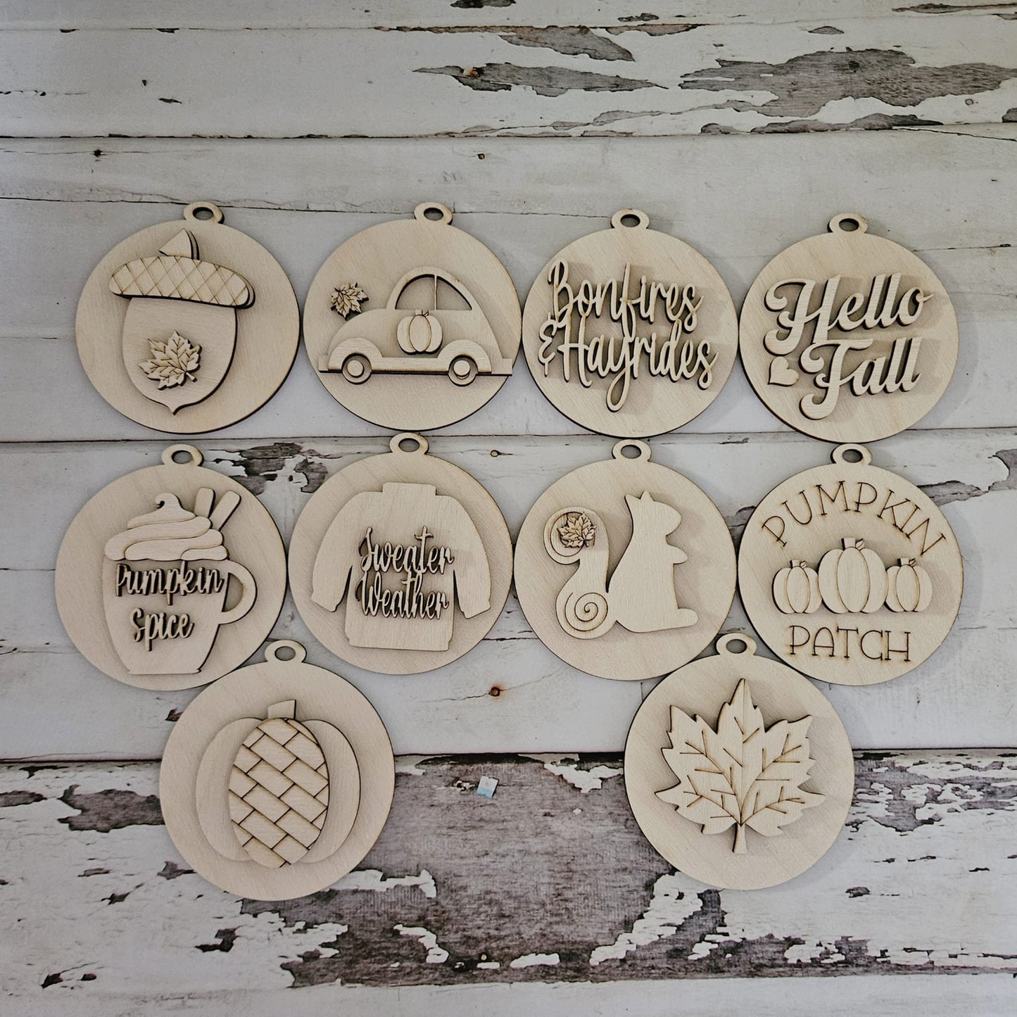 Thanksgiving Ornament Coloring Kit, Fall DIY Ornaments, Wooden Ornaments to Paint, Kids DIY Ornaments, Kids Thanksgiving Ornaments, DIY Kit