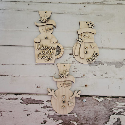 DIY Snowman ornaments; Make your own Christmas ornaments