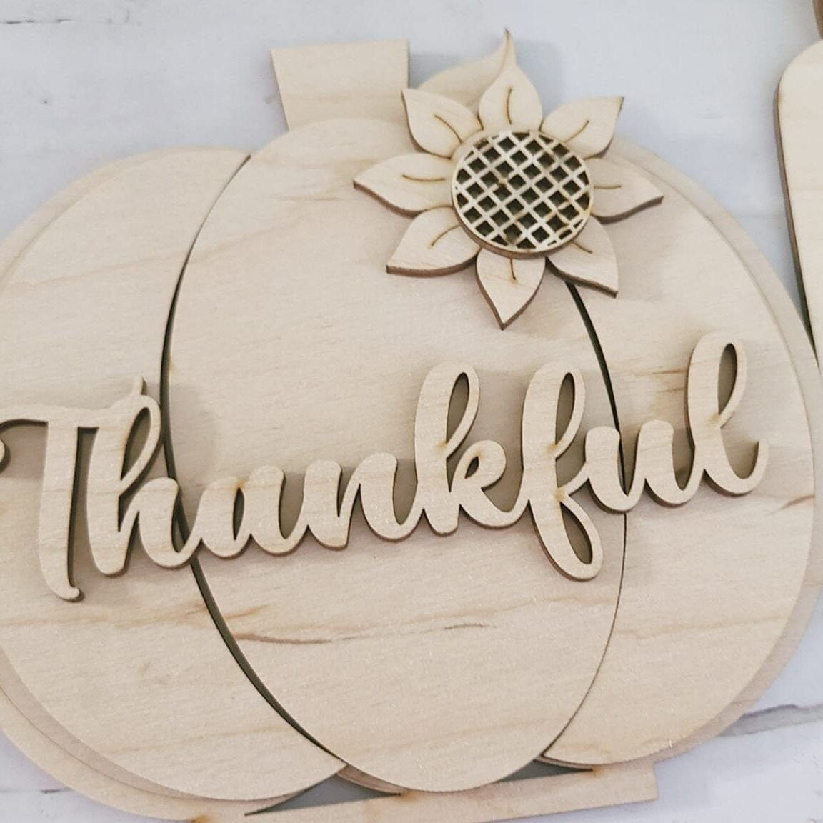 DIY Fall Pumpkin Shelf Sitter Wood Blank | Tiered Tray Decor