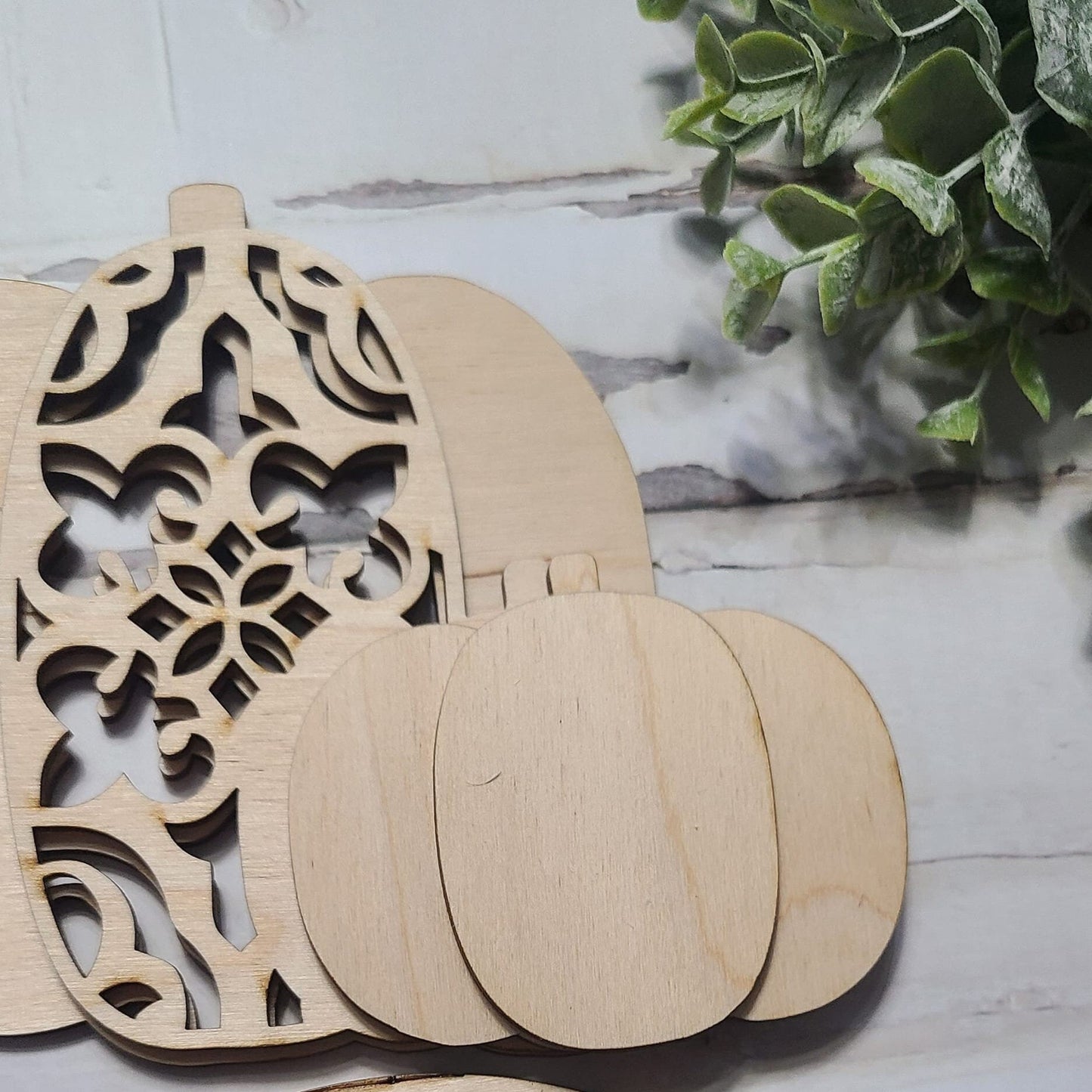 Unfinished Wood Fall Tiered Tray Decor, DIY Autumn Kit