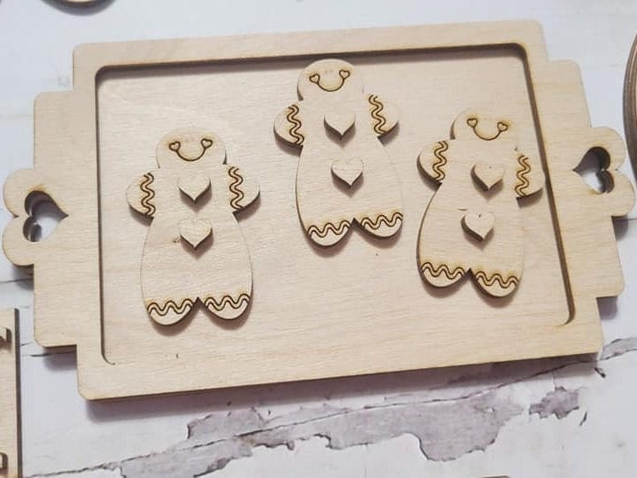 Christmas tiered tray decor diy blank, Tiered Tray Decor blank, Wood Craft Kit, Do It Yourself, DIY Craft Kit, 3D Decor, Christmas Decor DIY