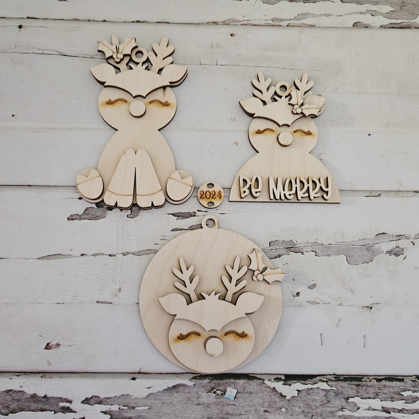 Christmas Ornament Coloring Kit, Christmas DIY Ornaments, Wooden Ornaments to Paint, Kids DIY Ornaments, Kids Christmas Ornaments, DIY Kit
