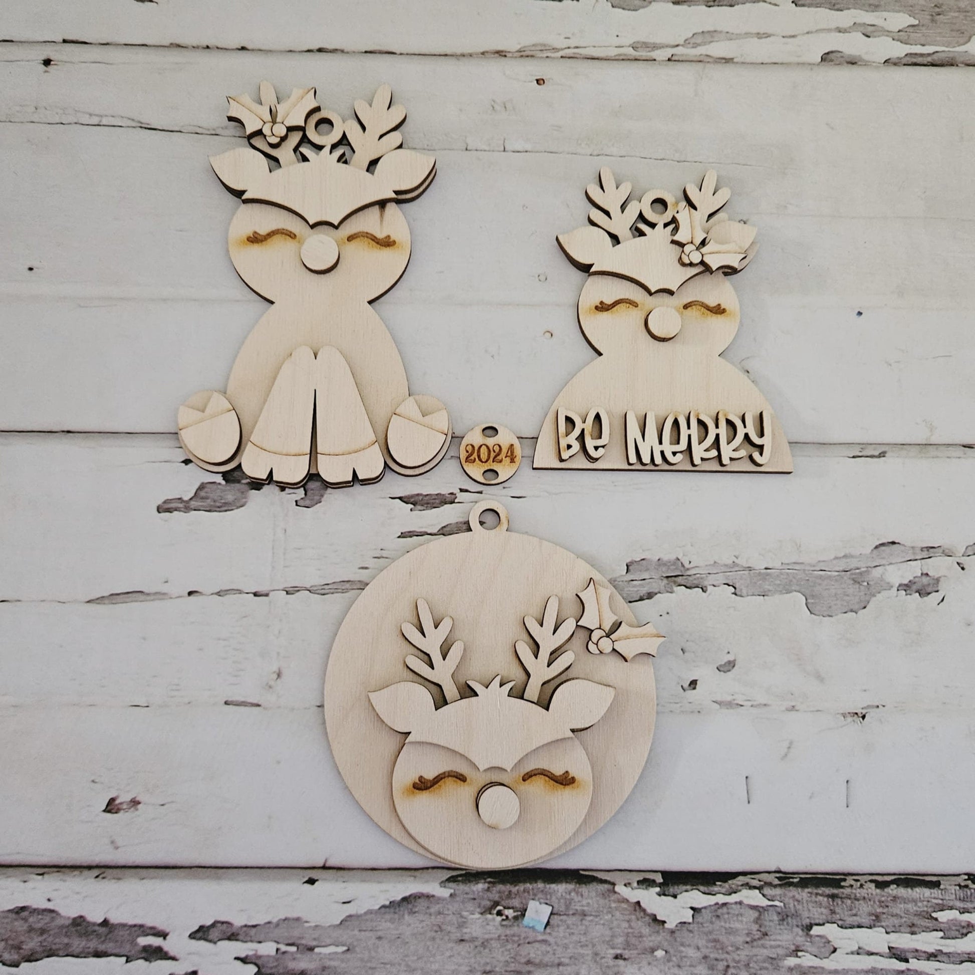 Christmas Ornament Coloring Kit, Christmas DIY Ornaments, Wooden Ornaments to Paint, Kids DIY Ornaments, Kids Christmas Ornaments, DIY Kit