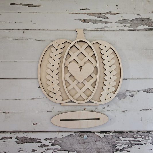 DIY Fall Pumpkin Shelf Sitter, Wood home Decor Blank