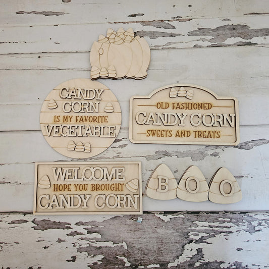 Halloween tiered tray decor bundle, Halloween tiered tray blanks, Fall decor blanks, Halloween DIY decor - LaserOnTheHill