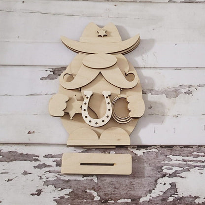 Cowboy shelf sitter wood blank diy, Cow tiered tray blank decor, Western decor, Baby Highland Cow DIY, Farm Shelf Sitter - LaserOnTheHill