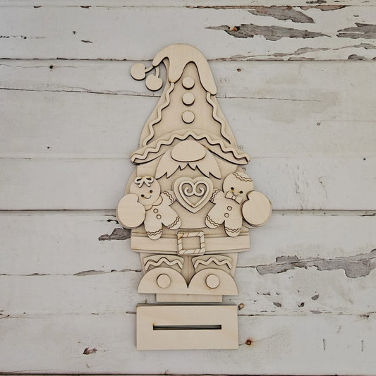 Christmas Gnome Wood Blank DIY Shelf Sitter, Tiered Tray Decor