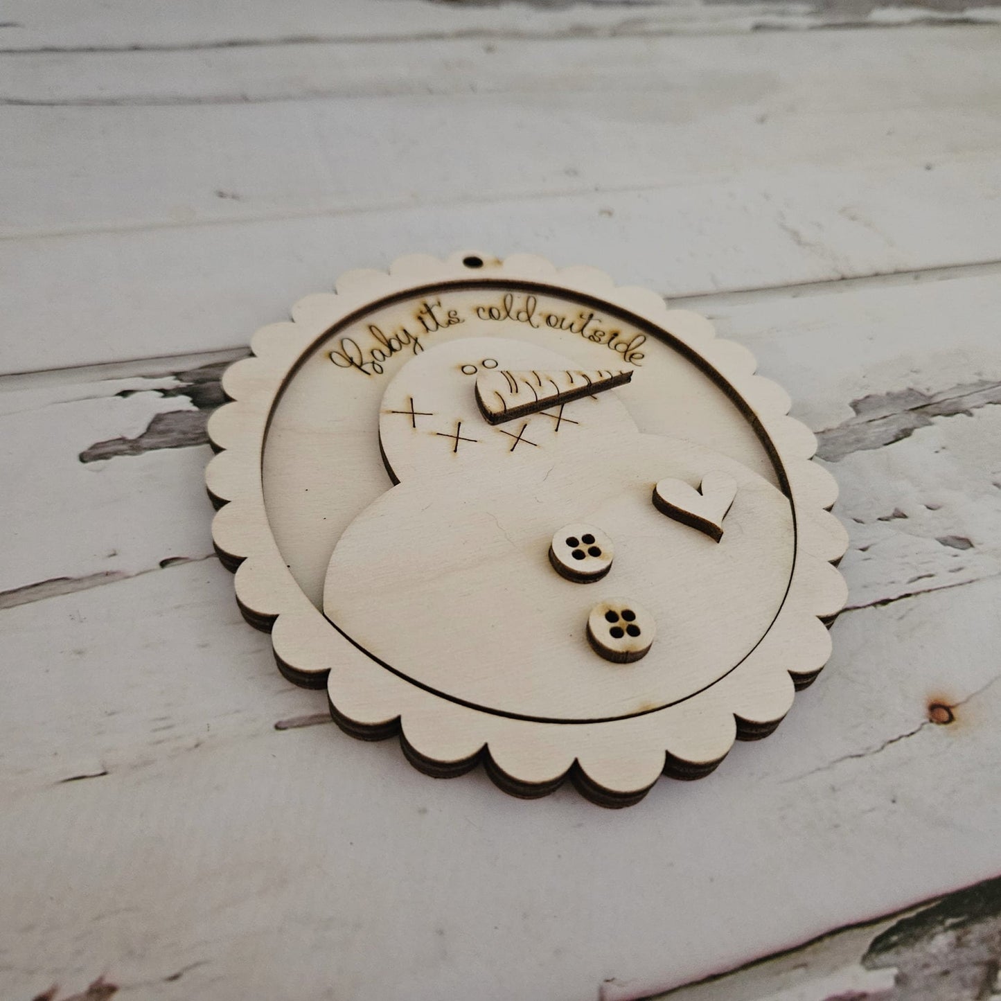 Christmas ornament wood blank - DIY Christmas ornaments - Make your own ornaments - Ornament bar diy - Snowman ornament- Wood blanks