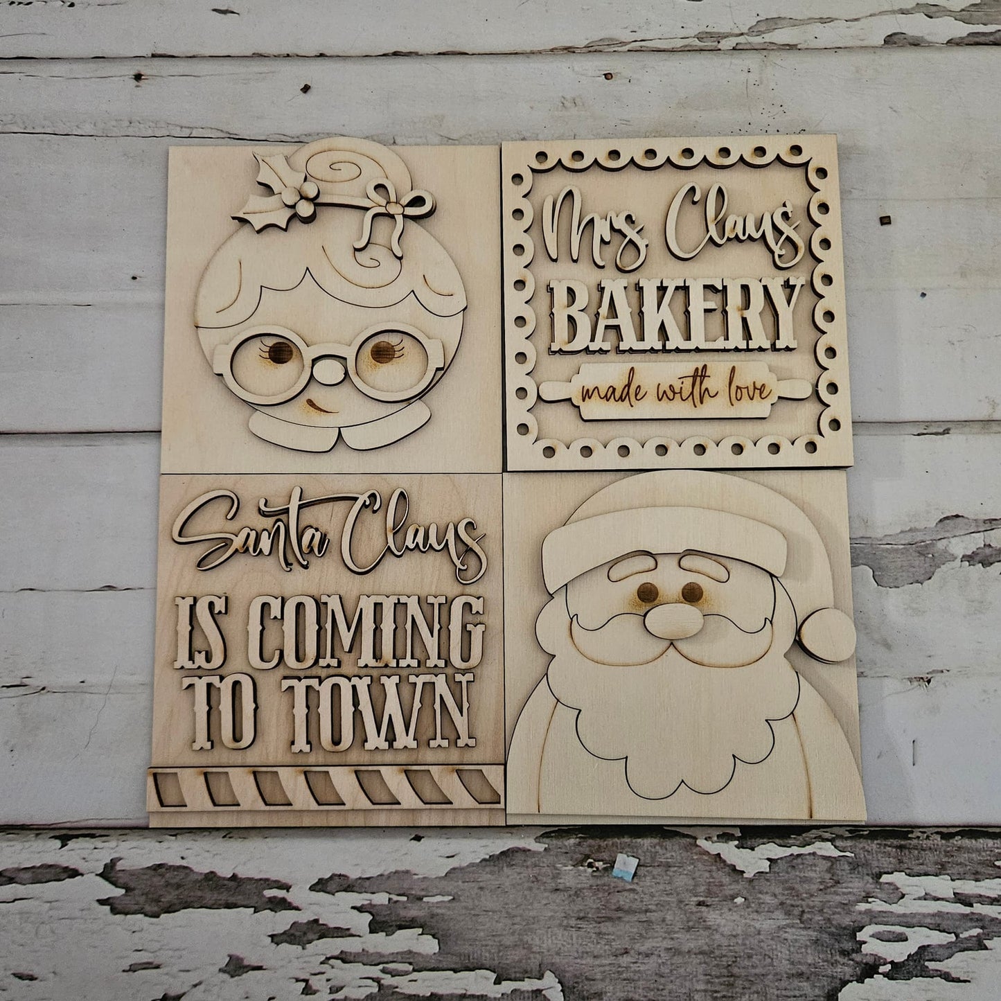 Christmas Tiered Tray Wood Blanks | DIY Interchangeable Signs