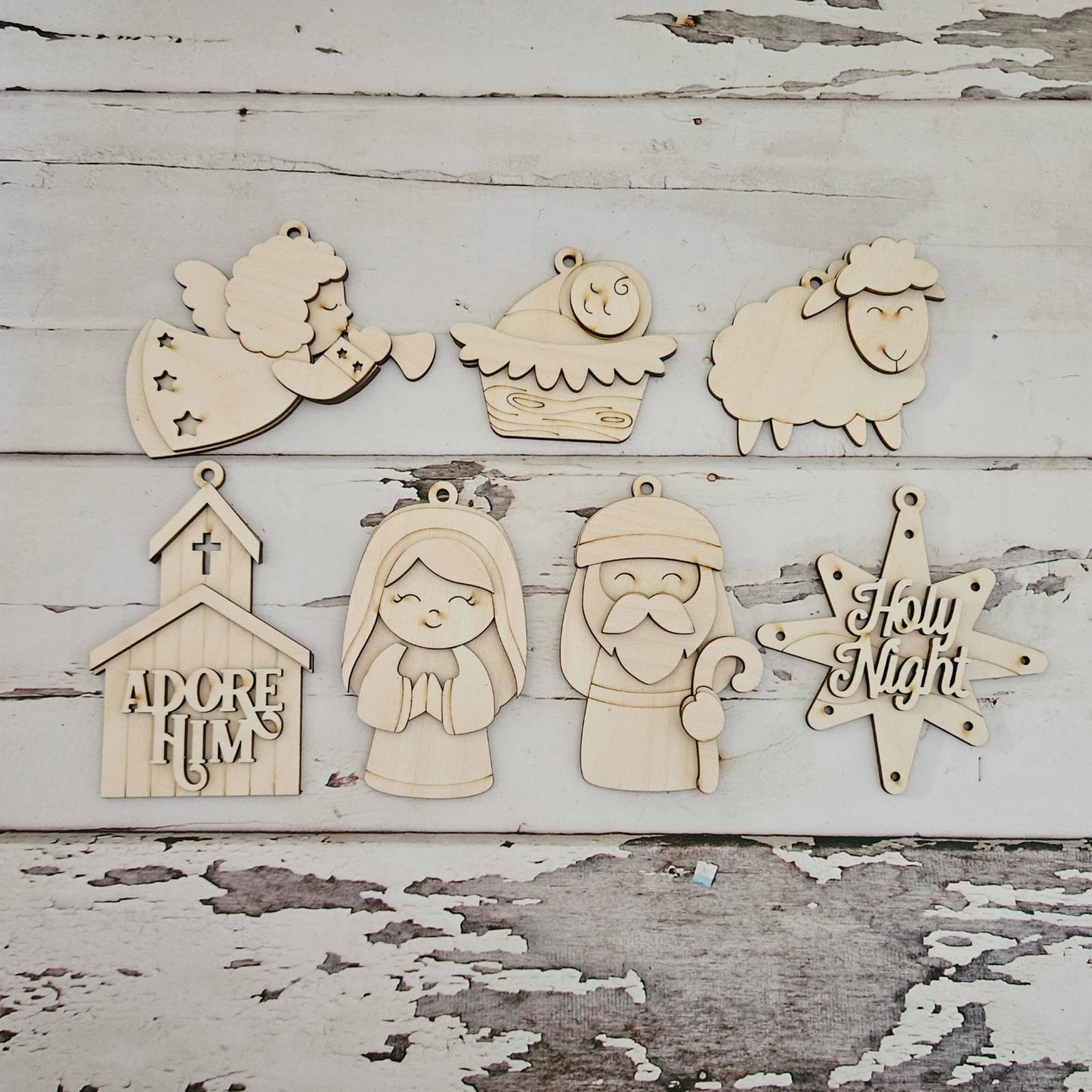 Christmas Ornament Coloring Kit, Christmas DIY Ornaments, Wooden Ornaments to Paint, Kids DIY Ornaments, Kids Christmas Ornaments, DIY Kit