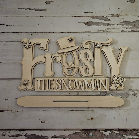 Winter shelf sitter wood blank - Snowman wood blanks - Winter tiered tray decor diy wood blank - Winter wood blank - Diy winter decor - LaserOnTheHill