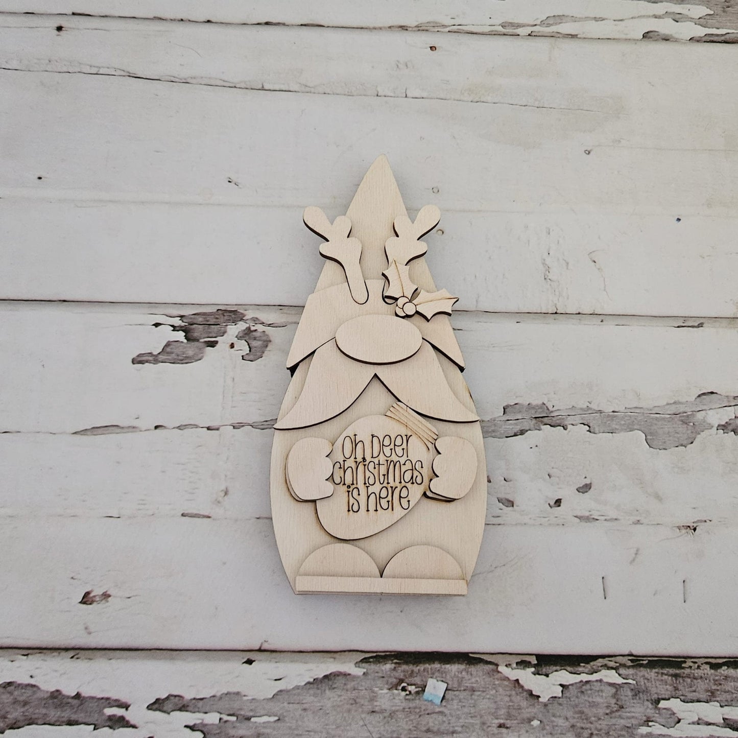 Christmas Gnome Shelf Sitter, DIY Wood Blank Decor