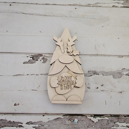 Christmas Gnome Shelf Sitter, DIY Wood Blank Decor