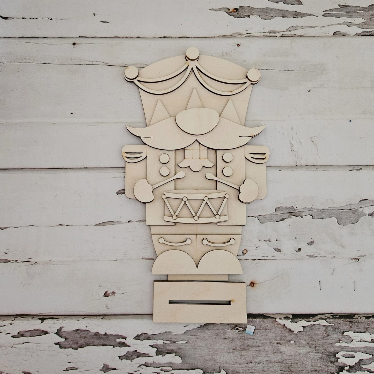 Christmas Wood Nutcracker Shelf Sitter DIY Kit