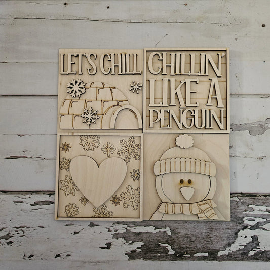 Penguin interchangeable signs - Winter interchangeable signs - DIY winter penguin home decor - DIY interchangeable signs - Wood blanks1784054268