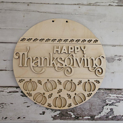 Thanksgiving door hanger diy wood blank - Fall wood blanks - Turkey door hanger - Make your own soor sign - DIY door sign - DIY door decor - LaserOnTheHill