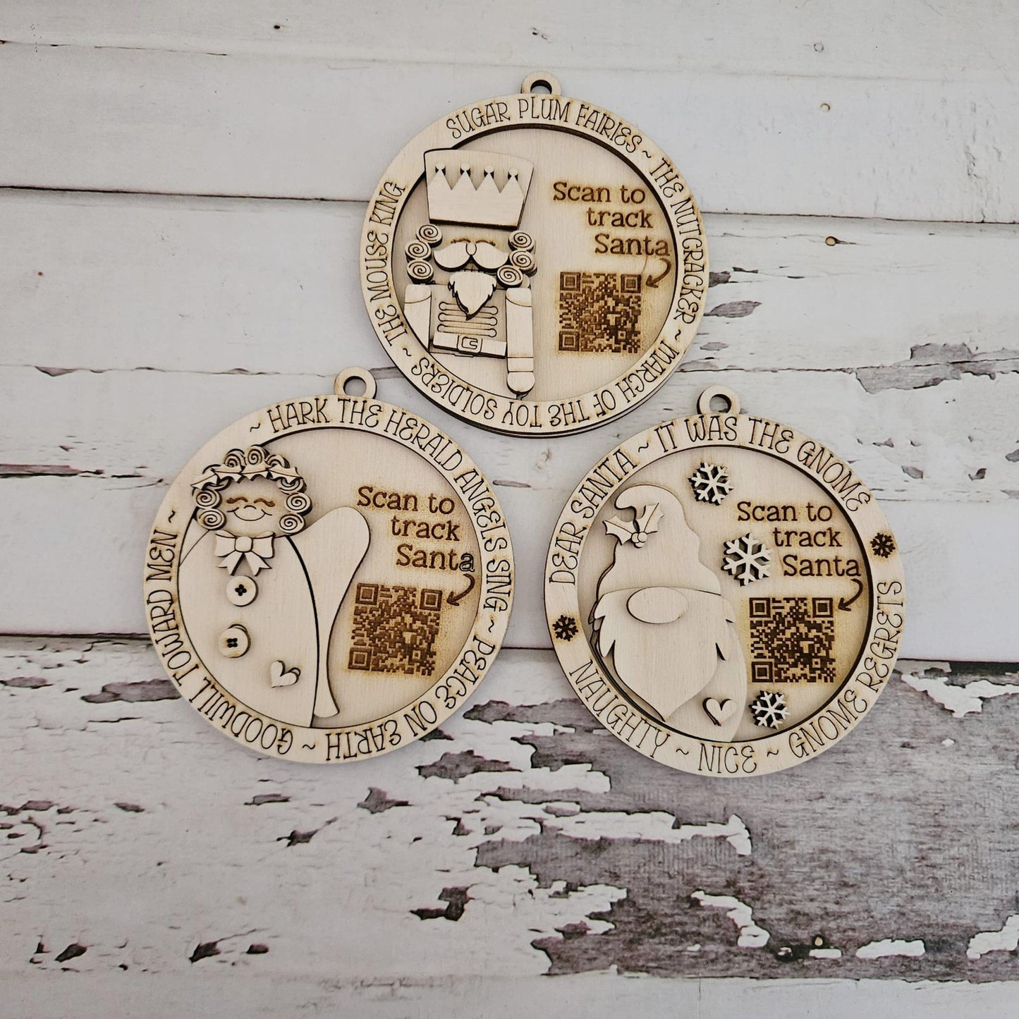 Christmas Ornament Coloring Kit, DIY Wooden Ornaments, Kids Activity