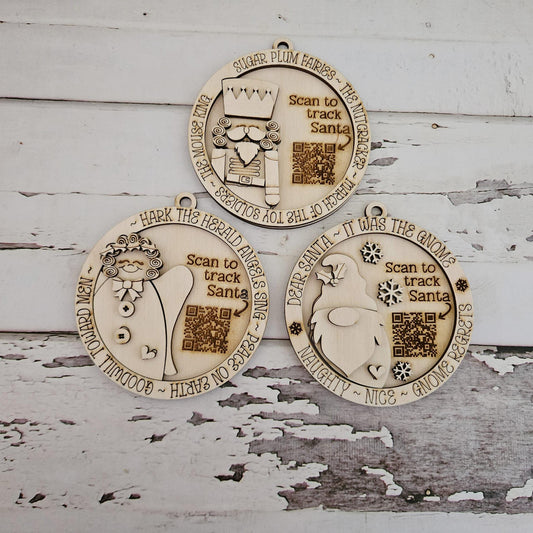 Christmas Ornament Coloring Kit, DIY Wooden Ornaments, Kids Activity