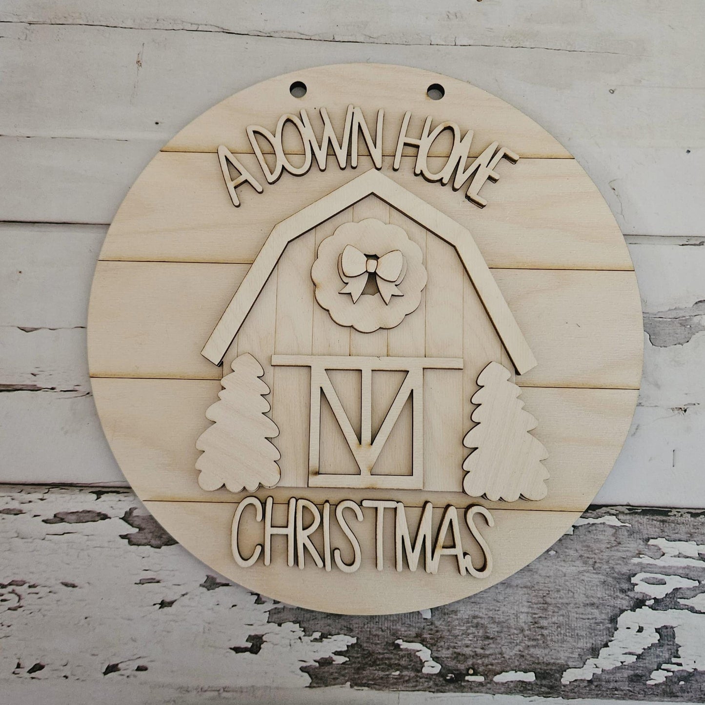 DIY Christmas Door Hanger Kit | Unfinished Wood Craft