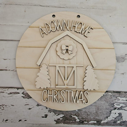 DIY Christmas Door Hanger Kit | Unfinished Wood Craft