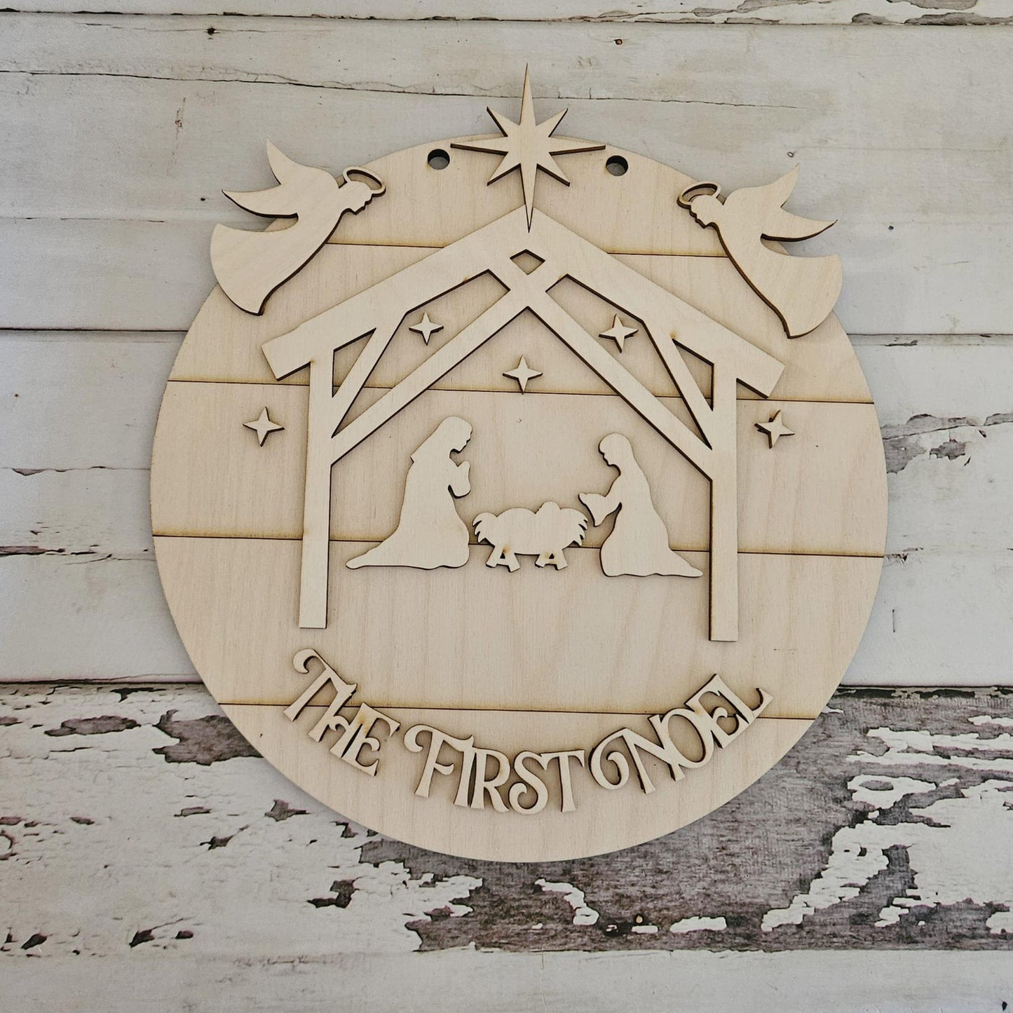 DIY Nativity Door Hanger Blank | Unfinished Wood Craft Kit