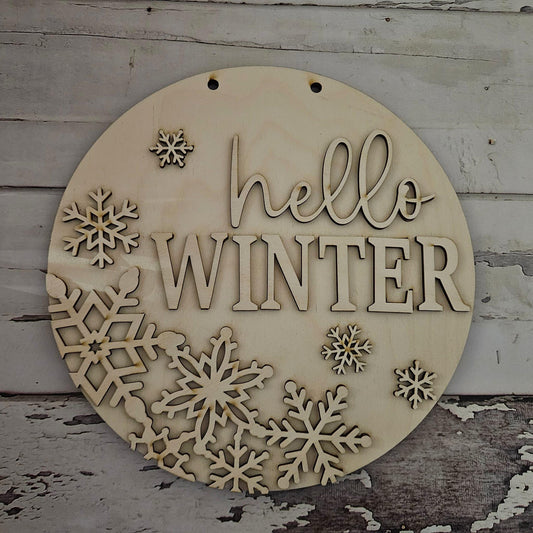 Winter door hanger blank | Winter blank door hanger | DIY Christmas Door Hanger Kit | Christmas | Snowman | Santa | DIY | Door Hanger