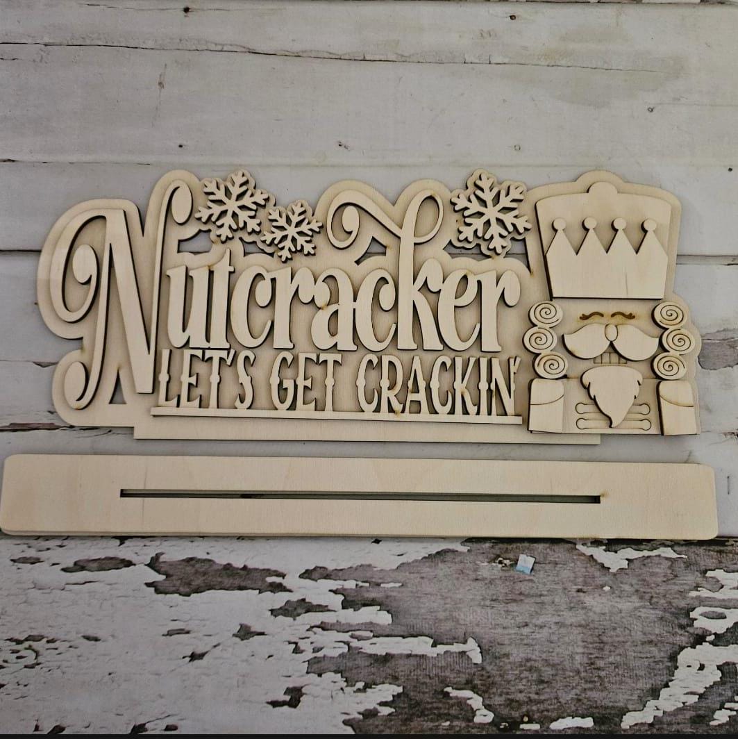 DIY Nutcracker Shelf Sitter Blank – Christmas Tiered Tray Decor