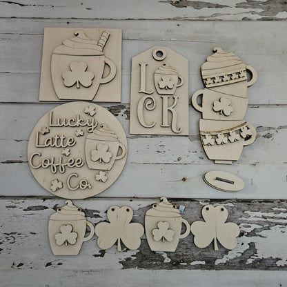 DIY St Patrick's day tiered tray - DIY St Patricks day tiered tray - DIY tiered tray - Make your own - St Patrick's day decor - Wood blanks