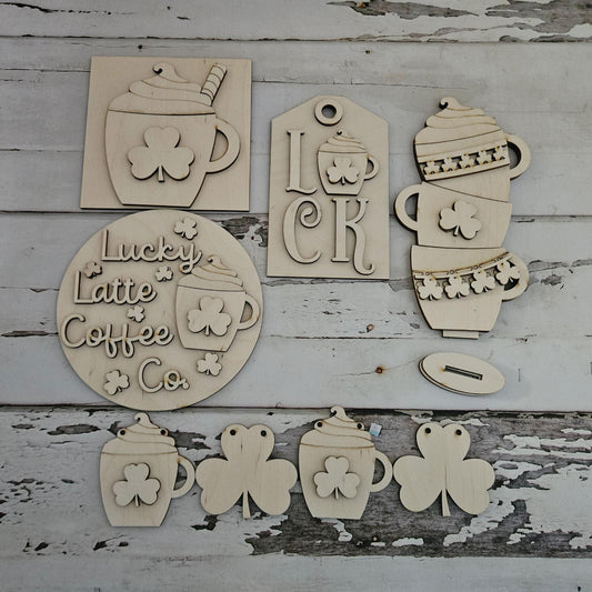 DIY St Patrick's day tiered tray - DIY St Patricks day tiered tray - DIY tiered tray - Make your own - St Patrick's day decor - Wood blanks