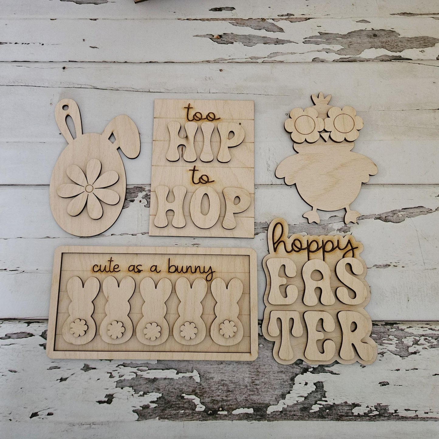 DIY Easter tiered tray - Easter wood blanks - DIY spring tiered tray - Make your own tiered tray - diy Easter home decor - Spring home decor - LaserOnTheHill