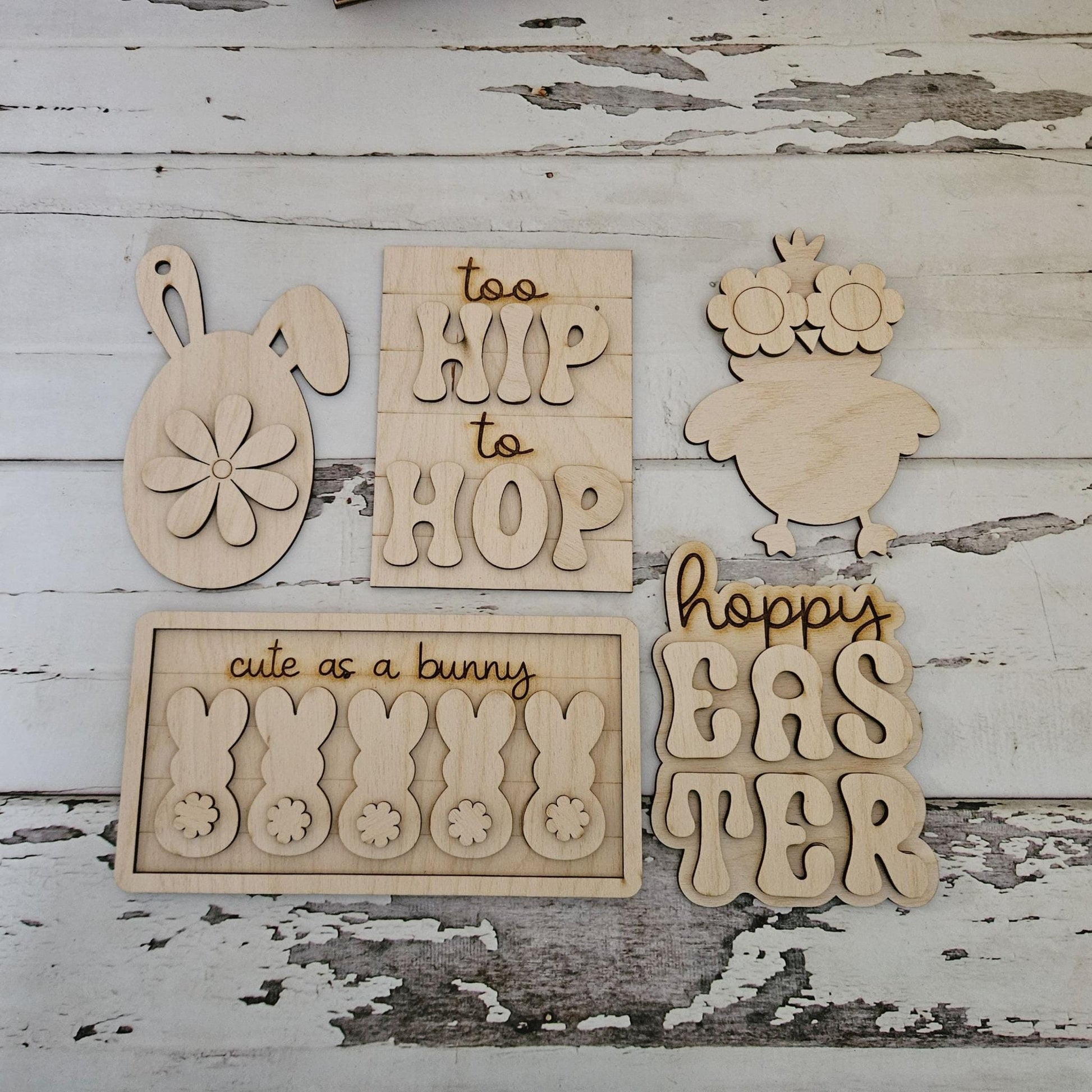 DIY Easter tiered tray - Easter wood blanks - DIY spring tiered tray - Make your own tiered tray - diy Easter home decor - Spring home decor - LaserOnTheHill