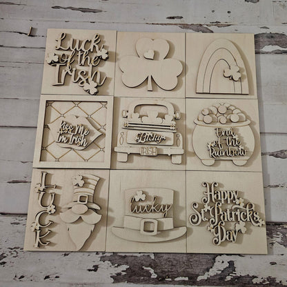 DIY St Patrick's Day Wood Sign Blanks - Tiered Tray Decor