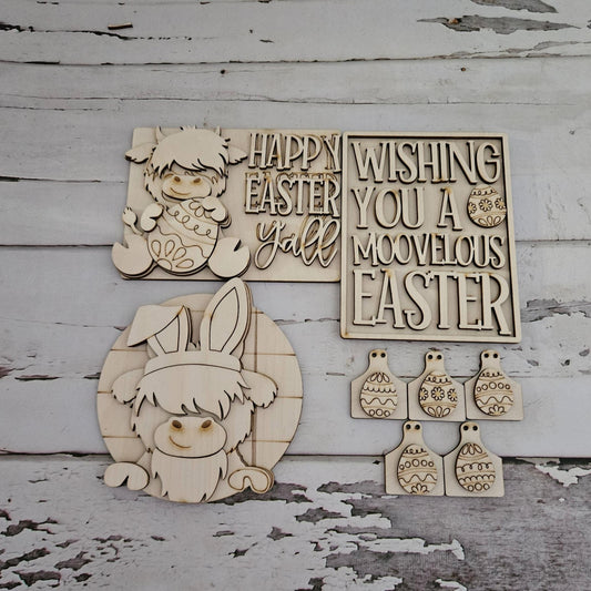 Easter tiered tray decor blank. Make your own tiered tray bundle. Spring Tier decor, Easter decor, Colorful mini signs, Tier tray kit, DIY