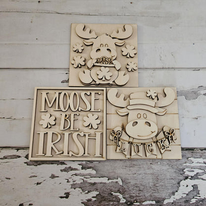 St Patrick's day interchangeable signs - St Patrick's day diy decor - St Patrick's day wood blanks - DIY tiered tray decor - LaserOnTheHill