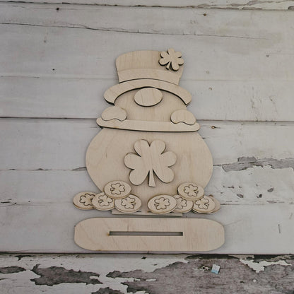 DIY St Patrick's day shelf sitter - DIY Saint Patrick's Day tiered tray decor - Make your own St Patrick's day decor - DIY Saint Patrick - LaserOnTheHill